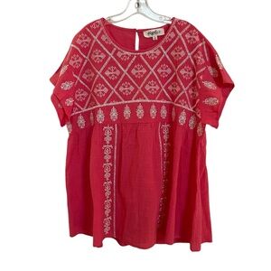 NWOT embroidered tunic top